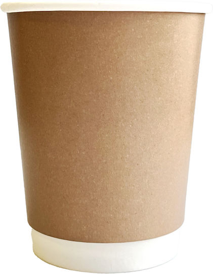 Kraft Ποτήρι Χάρτινο Double Wall 16oz 25τεμ 6-70928