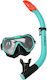 Aquablue Silicone Diving Mask with Snorkel Turquoise
