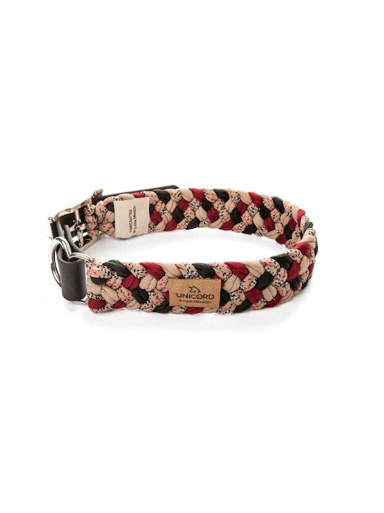 Unicord Handgefertigtes Hundehalsband Color Party Braun 30-36cm S