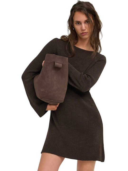 Only Rochie Mini Tricou Tricotată Coffee Bean B...