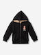 Kids Sweatshirt Cardigan With Black Hood