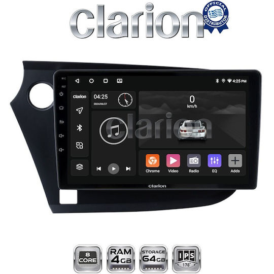 Clarion Gl52381 OEM Екран Мултимедия Автомобилни Аудио Системи Honda Insight 2009>2014 CarPlay AndroidAuto Bt GPS WiFi GPRS