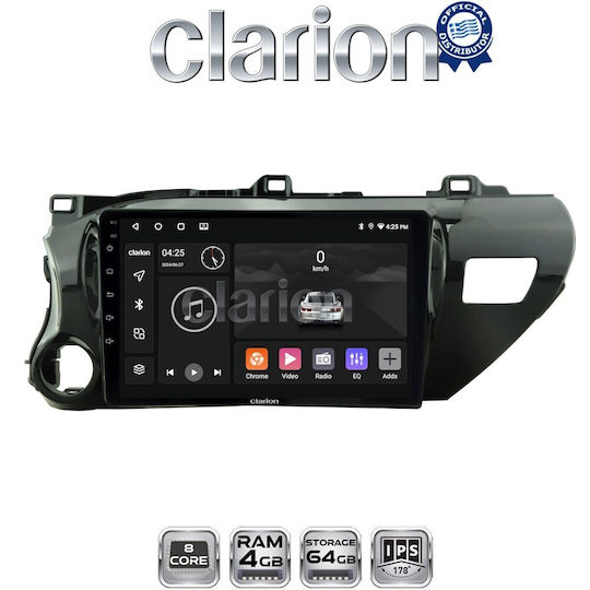 Clarion Gl52588 OEM Мултимедийна Екран Автомобилни Аудио Системи Toyota Hilux 2017> CarPlay AndroidAuto BT GPS Wi-Fi GPRS