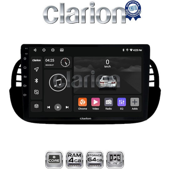Clarion Gl52315b Οθόνη Oem Multimedia Αυτοκινήτου Fiat 500 2007 > 2016 Carplay Androidauto Bt Gps Wifi Gprs