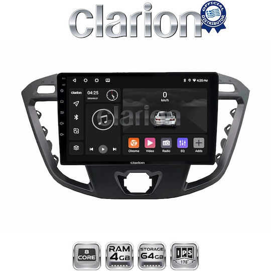 Clarion Gl52366 OEM Multimedia Car Audio System Screen Transit Custom Tourneo Custom 2013> CarPlay Android Auto BT GPS Wi-Fi GPRS