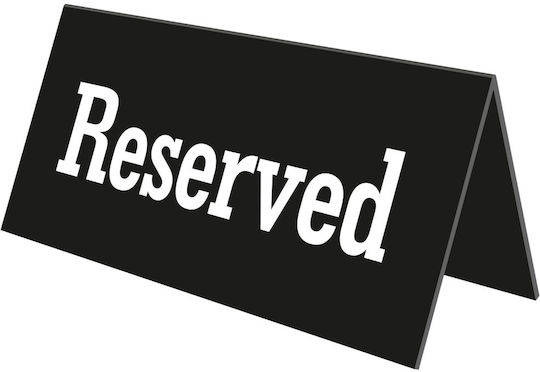Reserved Επιτραπέζια Σήμανση Μαύρο 10τεμ 6-73311