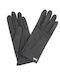 Schwarze Damen Lederhandschuhe