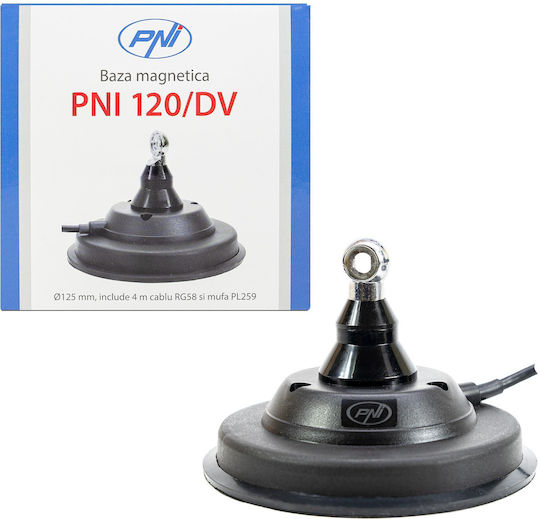 Pni 120/dv Suport Magnetic Antenă 125mm Cablu 4m Ștecăr Pl259