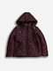 Kids Casual Short Hooded Brown Jacket