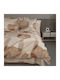 Charalambidis Textiles Votsalo Bed Sheet King Size with Rubber Hugger 180x200+30cm Votsalo (Terracotta)
