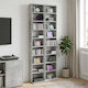 vidaXL CD-Schrank 2 Stück Grau Beton 33x23,5x175cm