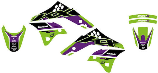 Set De Autocolante Grafice Dream 5 Kxf250 06-08 Blackbird Racing 2416ab