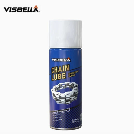 Visbella Смазка за Вериги 450ml Спрей за Верига на Мотоциклет O-ring X-ring Z-ring