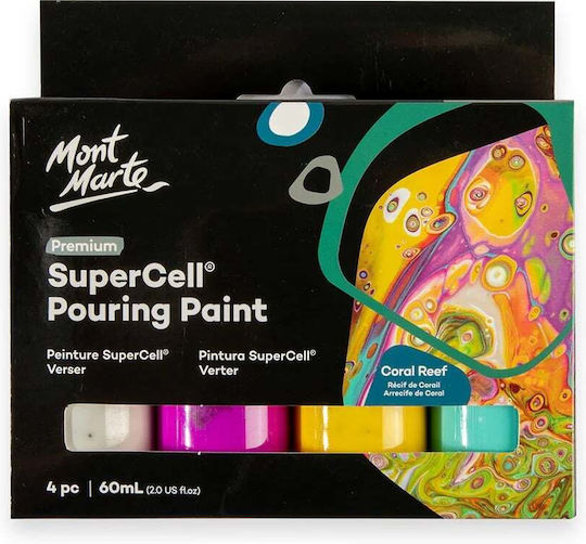 Mont Marte Σετ Χρώματα Μοντελισμού Coral Reef 60ml 4τμχ