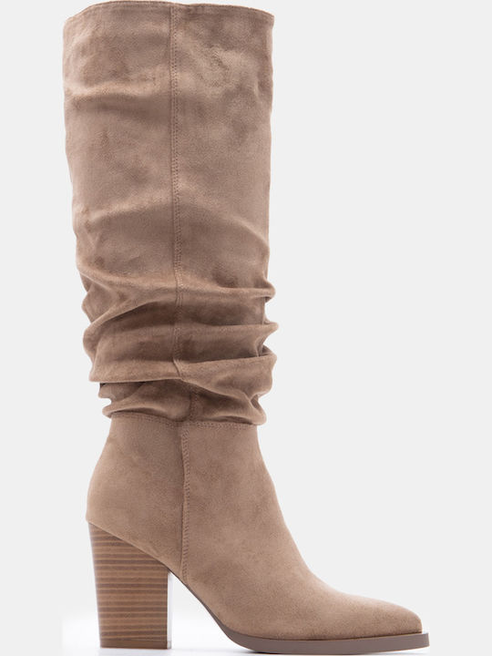 Luigi Wildleder Damenstiefel Cowboy mit hohem A...