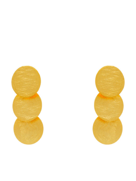Bizoutaki Gold Plated Silver Stud Earrings