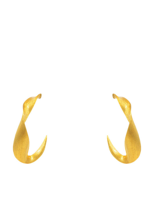 Bizoutaki Silver Gold Plated Stud Earrings