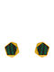 Bizoutaki Gold Plated Silver Stud Earrings with Stones