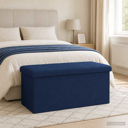 Bankhocker mit Stauraum Hölzernes Blau
