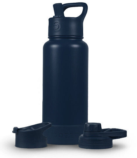 Dozze Monochrome Edition Thermos Bottle Stainless Steel BPA Free 945ml Ocean Blue With Straw