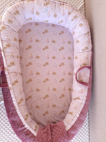BabyValia Βρεφικό Μαξιλάρι Φωλιά Ροζ