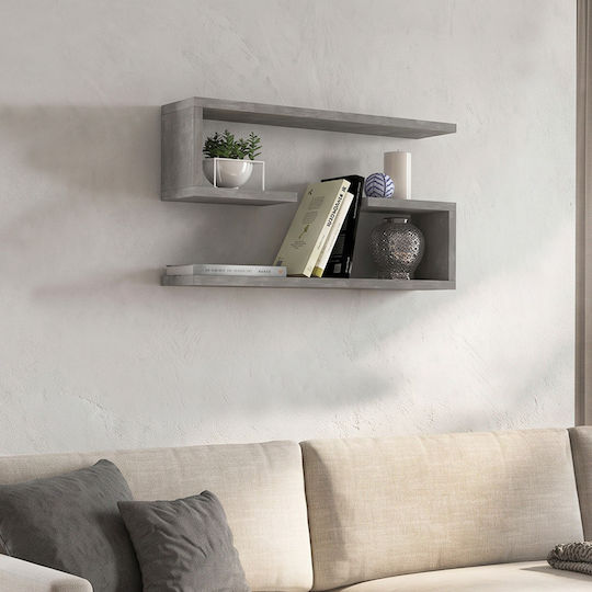 Jenika Grey Shelves (2 Pieces) 60x14.5x18cm