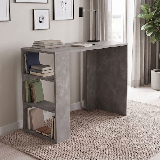 Birou Netenia Din Lemn Gri Beton 90x40x74cm