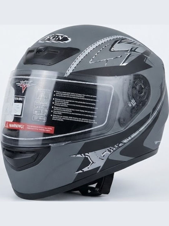 Motorradhelm Volles Gesicht Dunkelgrau