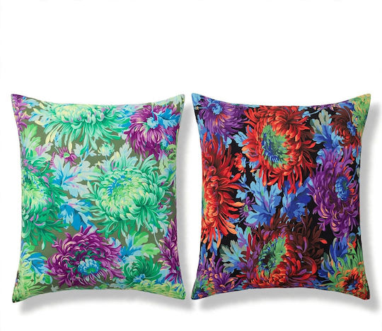 Oxygen Dekorativer Kissenbezug Giant Peonies Eco Text Fabric 45x45cm