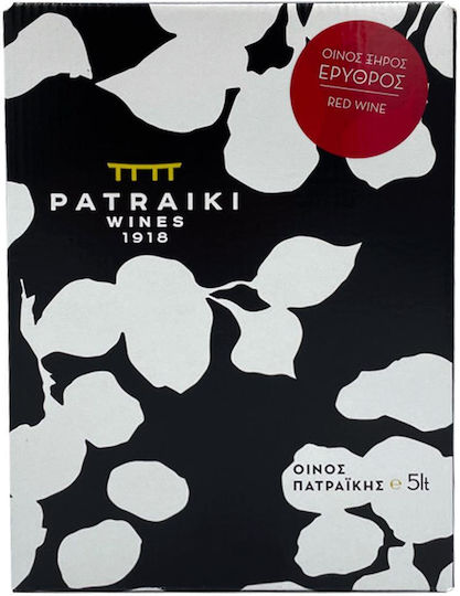 Patraiki Wines Червено Сухо Вино в Чанта 5000ml