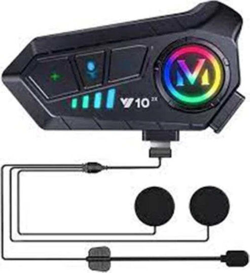 V10 Dual Machine Intercom for Motorcycle Helmet with Bluetooth