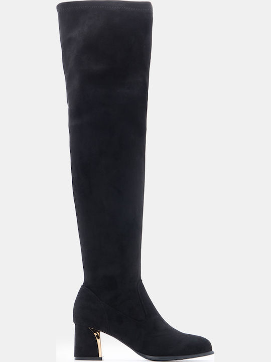 Damenstiefel Über dem Knie Schwarze