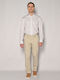 Men's Elastic Beige Trousers