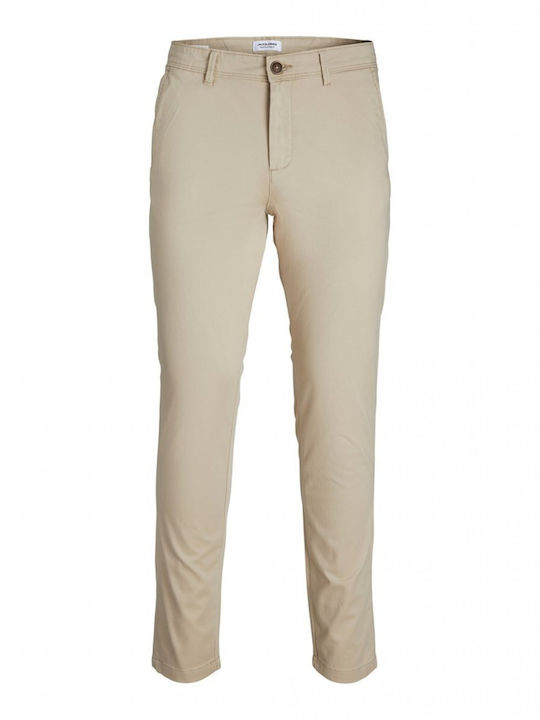 Jack & Jones Ανδρικό Παντελόνι Chino Slim Fit Μπεζ