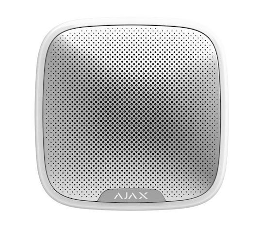 Ajax Systems Street RF Σειρήνα Συναγερμού Μπαταρίας Εξωτερικού Χώρου 113dB 12V με Λευκό Φως 20x20εκ.