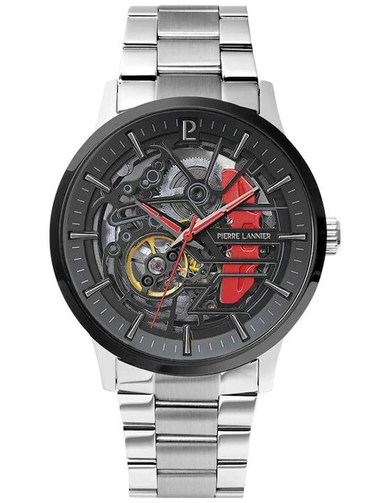 Pierre Lannier Men's Watch Automatic With Silver Metal Bracelet