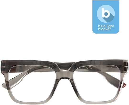 Looplabb Max Crystal Schwarz Blaulichtblockierende Brillen Grad 2