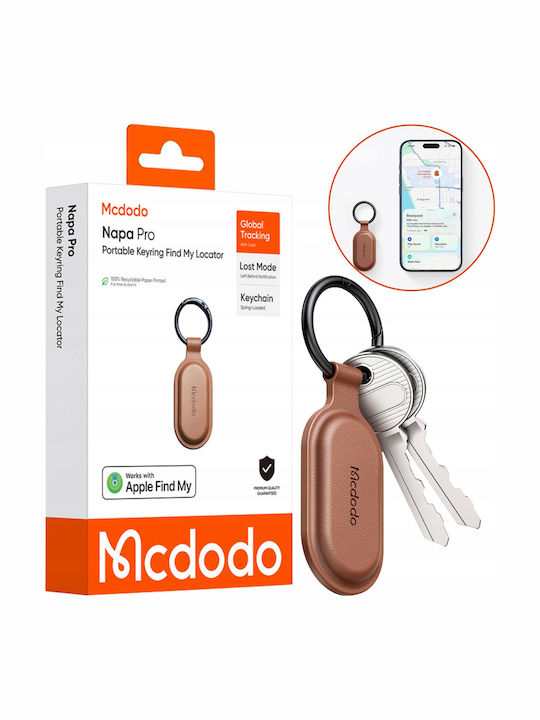 Mcdodo Mini Gps Tracker Car Keys Bike Apple Find My Brown