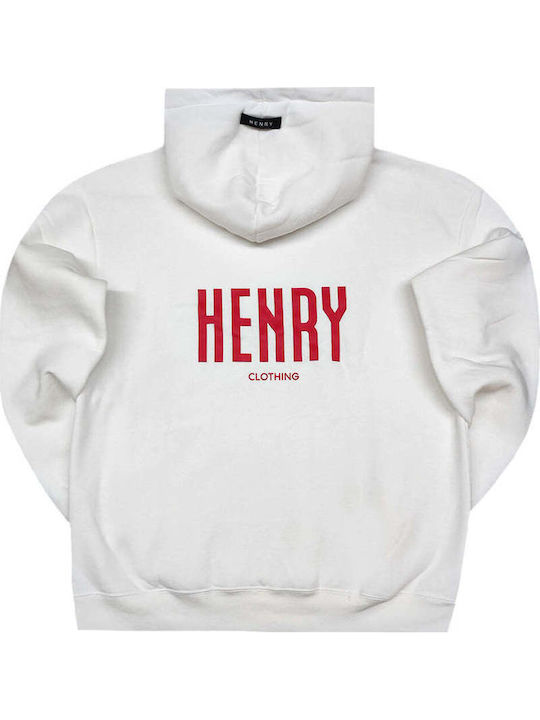 Henry Clothing Суитшърт с качулка Бял