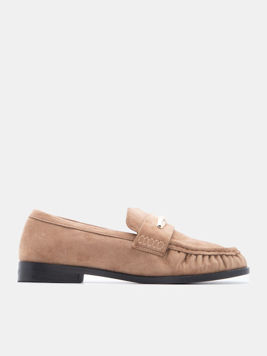 Luigi Women's Moccasins In Beige Colour
