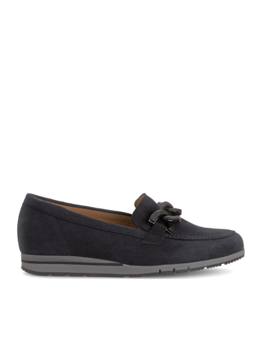 Gabor Loafers Dama Din Piele În Culoare Albastră
