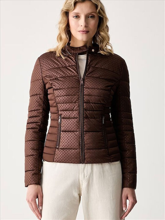 Guess Vona Vona Women's Jacket for Winter Brown