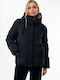 Damen Puffer Jacken Für Winter Schwarz