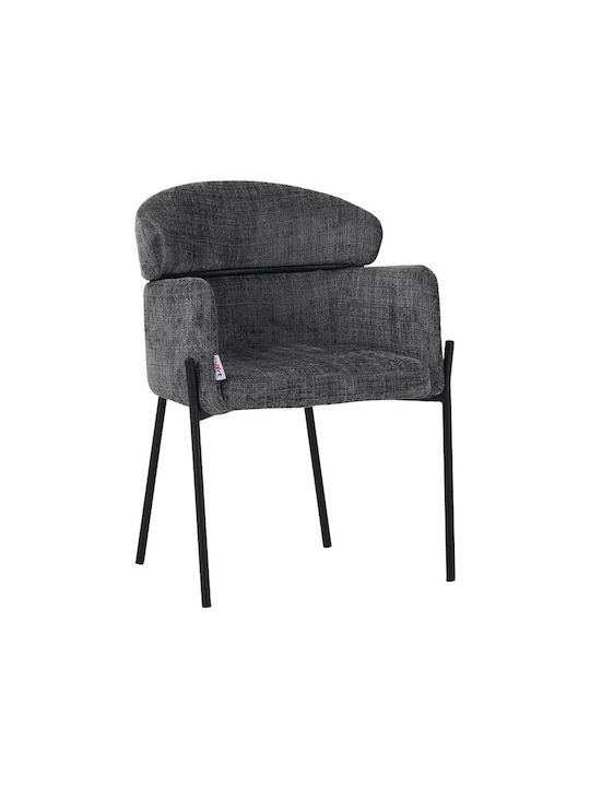 Tolerse Metallic Dining Armchairs Light Gray 2p...