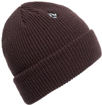 Full Beanie Unisex Σκούφος με Rib Πλέξη σε Γκρι χρώμα