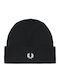 Beanie Căciulă Pentru Bărbați Tricotată în Culoare Neagră