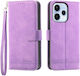 Dierfeng Θήκη Πορτοφόλι Purple Oppo Reno15 5g