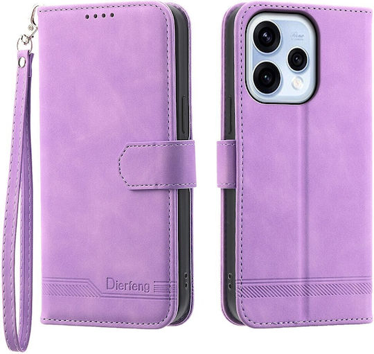 Dierfeng Θήκη Πορτοφόλι Purple Oppo Reno15 5g