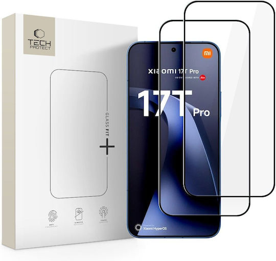Tech-protect Glass Fit+ 2 buc Xiaomi 17t Pro Negru