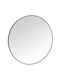 Mirrors & More Britt Wandspiegel mit Schwarzem Metallisch Rahmenmaterial Durchmesser 100cm